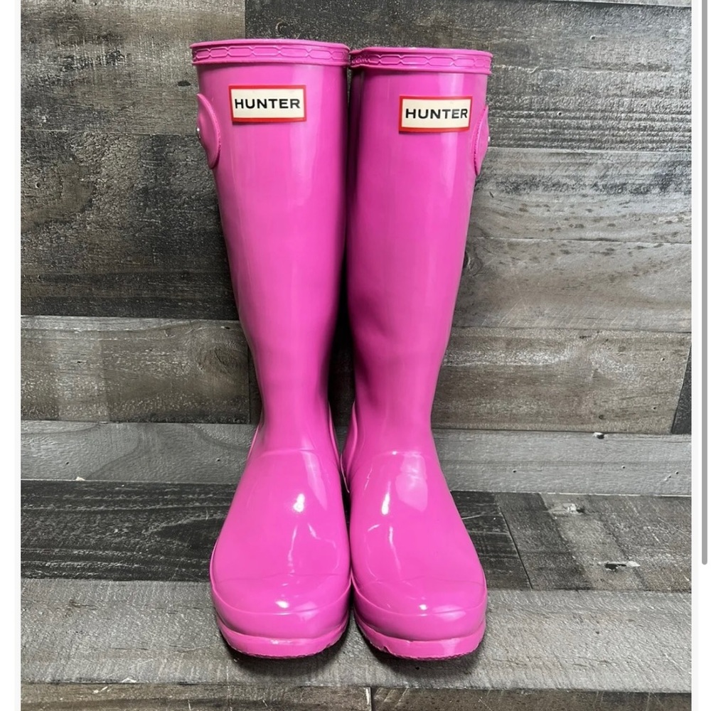 Girls Pink Hunter Boots